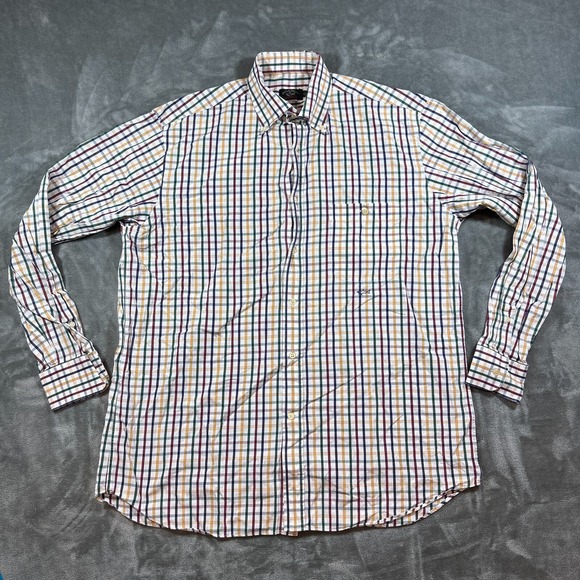 Paul & Shark Other - Paul Shark Shirt Mens 42 Large Plaid Multicolor Cotton Yachting
